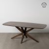 Mesa De Jantar Marrom Madeira Mango Room 200 X 100 X 76 Cm