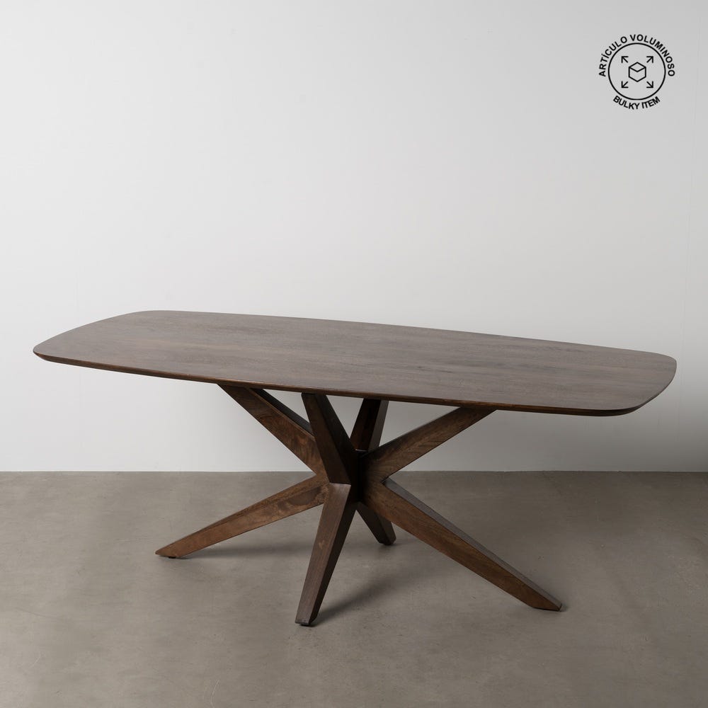 Mesa De Jantar Marrom Madeira Mango Room 200 X 100 X 76 Cm