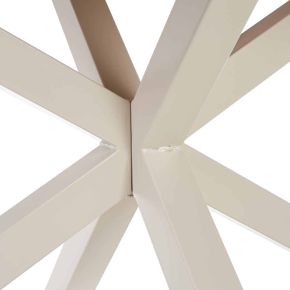 Mesa De Jantar Natural-Branco Mdf-Metal 160 X 90 X 76 Cm - Image 6