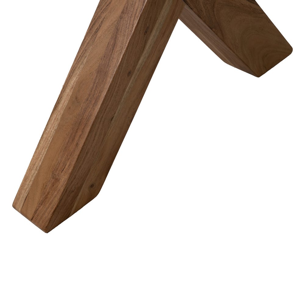 Mesa De Jantar Natural Madeira De Acácia 180 X 90 X 76 Cm - Image 7