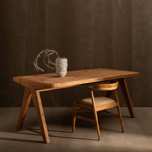 Mesa De Jantar Natural Madeira De Pinho 180 X 90 X 75 Cm - Image 8