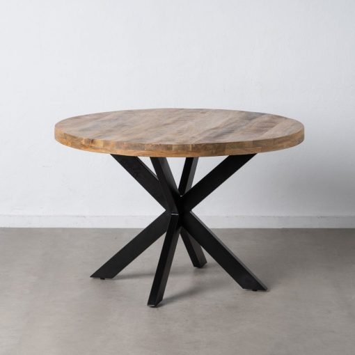 Mesa De Jantar Natural-Preto 120 X 120 X 79 Cm - Image 11