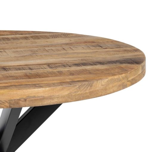 Mesa De Jantar Natural-Preto 120 X 120 X 79 Cm - Image 5