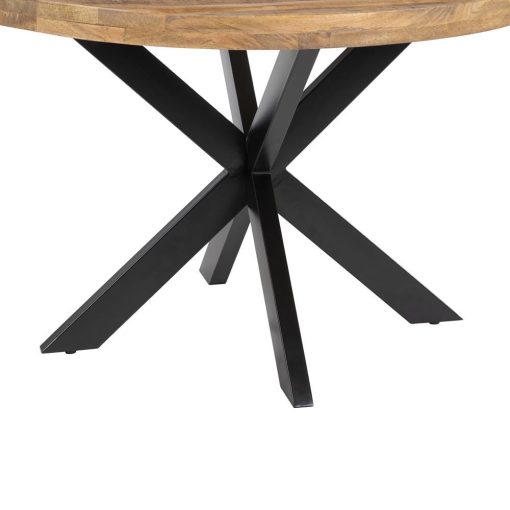 Mesa De Jantar Natural-Preto 120 X 120 X 79 Cm - Image 6