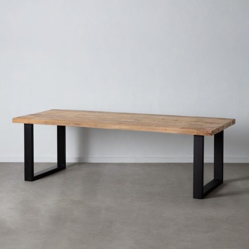 Mesa De Jantar Natural-Preto 240 X 100 X 76 Cm