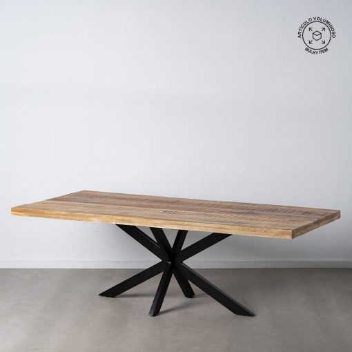 Mesa De Jantar Natural-Preto 240 X 100 X 79 Cm - Image 3