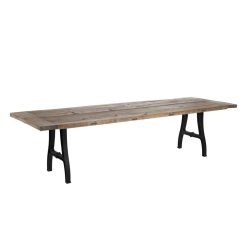 Mesa De Jantar Natural-Preto 300 X 100 X 76 Cm
