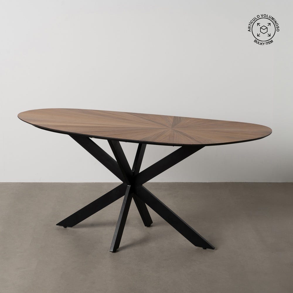 Mesa De Jantar Natural-Preto Mdf-Metal 178 X 80 X 77 Cm - Image 19
