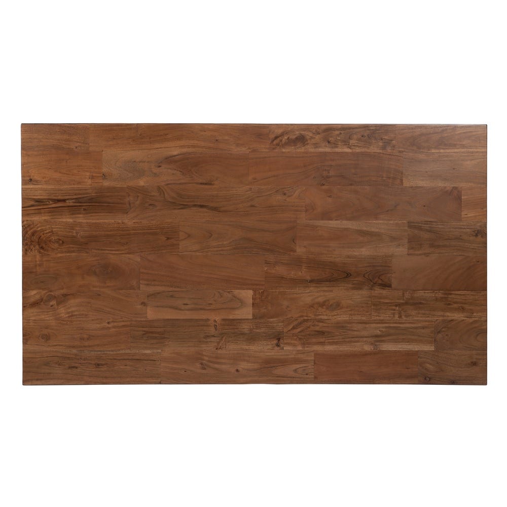 Mesa De Jantar Preto-Castanho 160 X 90 X 76 Cm - Image 9