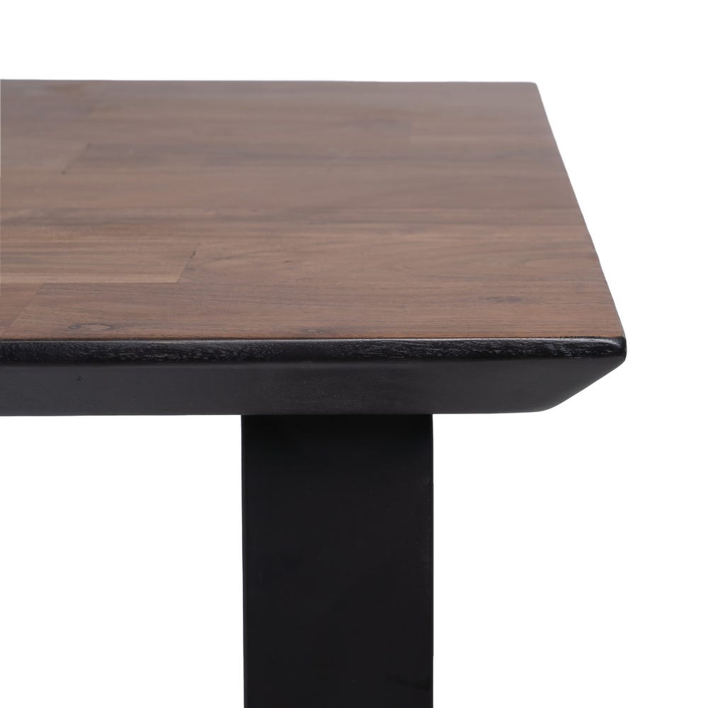 Mesa De Jantar Preto-Castanho 160 X 90 X 76 Cm - Image 3
