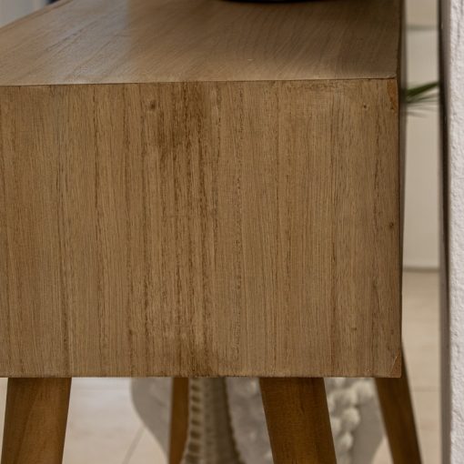 Mesa Entrada Madeira 2 Gavetas 89x30x78cm, Paulownia+pino+dm - Image 8