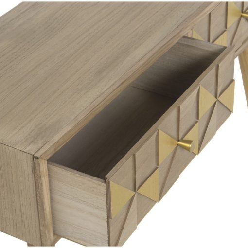 Mesa Entrada Madeira 2 Gavetas 89x30x78cm, Paulownia+pino+dm - Image 9