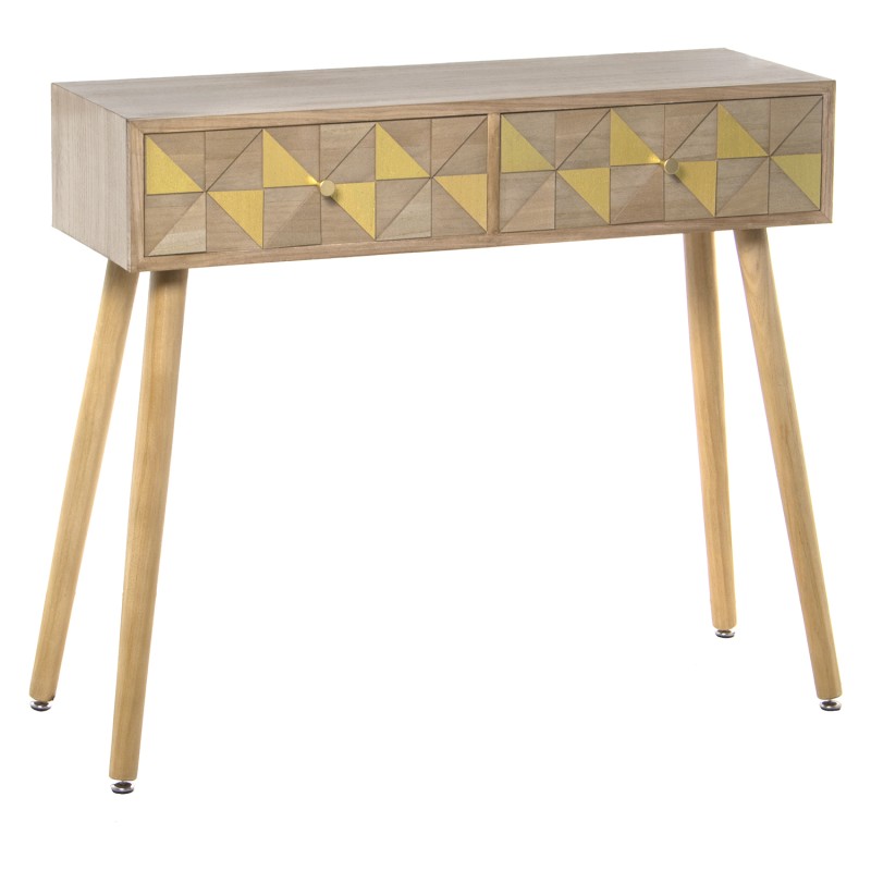 Mesa Entrada Madeira 2 Gavetas 89x30x78cm