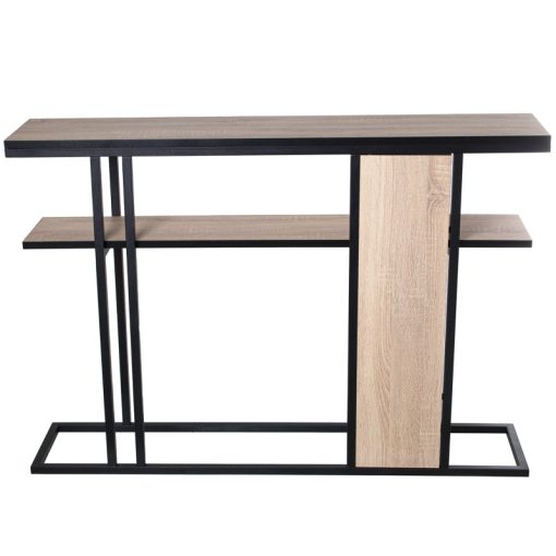 Mesa Entrada Madeira Cor Carvalho/metal Negro 120x25x82cm