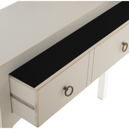 Mesa Entrada Madeira+1 Gaveta Branco 94x24x78cm - Image 6