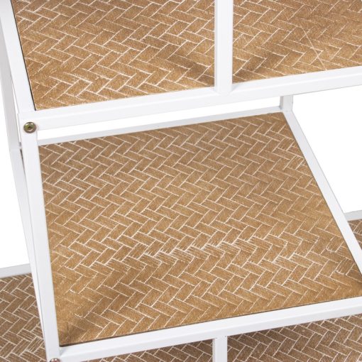 Mesa Entrada Metal Branco/ Madeira Dm 80x35x80cm - Image 3