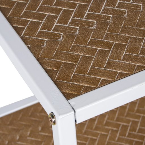 Mesa Entrada Metal Branco/ Madeira Dm 80x35x80cm - Image 5