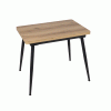 Mesa Extensível Natural Metal-Madeira 90 X 60 X 75 Cm