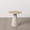 Mesa Natural-Branco Mdf-Metal 51 X 51 X 53 Cm