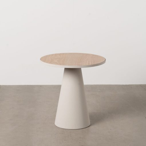 Mesa Natural-Branco Mdf-Metal 51 X 51 X 53 Cm