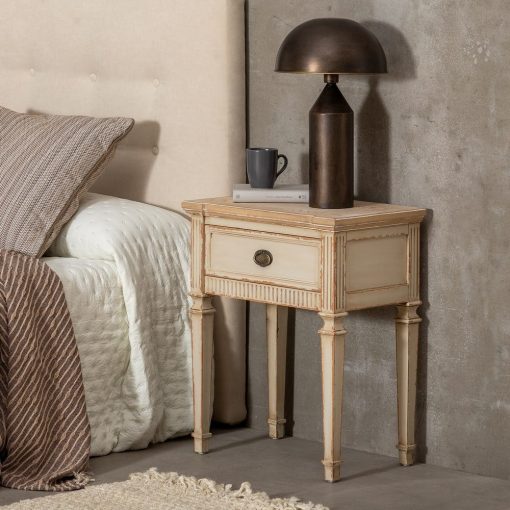 Mesa Natural-Creme Madeira 56 X 36 X 68 Cm