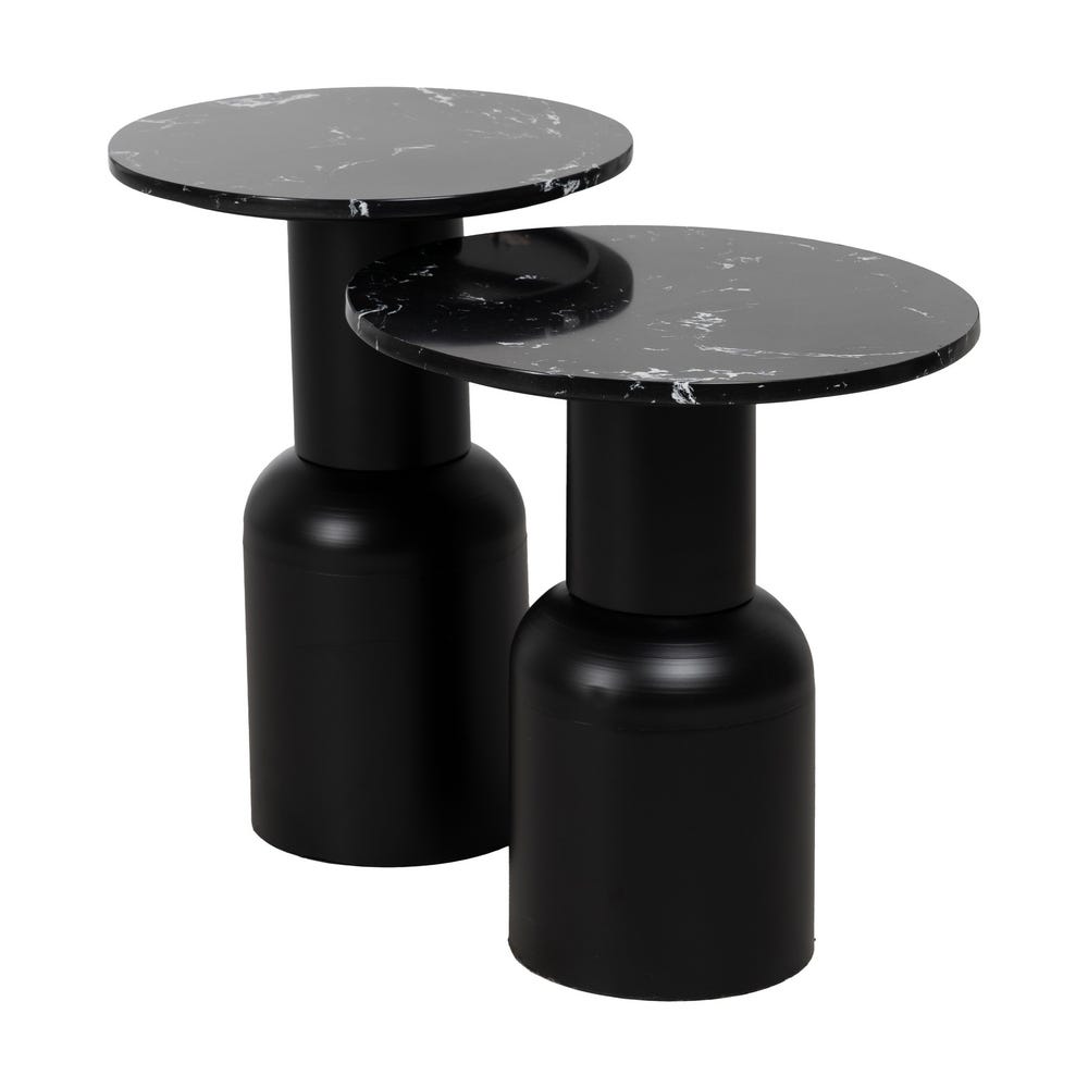 Mesa Preto Metal-Mármore 40 X 40 X 54 Cm - Image 3