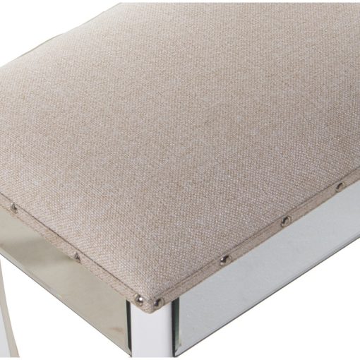 Mesa Tocador Madeira/Espelho+92278 com taburete Branco 90x32,5x80cm,tabur:40x34x43cm - Image 6