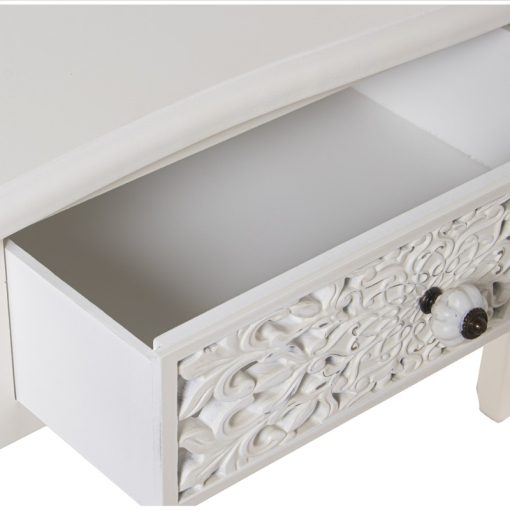 Mesa Toucador Madeira  com Espelho+ 2 Gavetas Tallada 90x40x78cm - Image 5