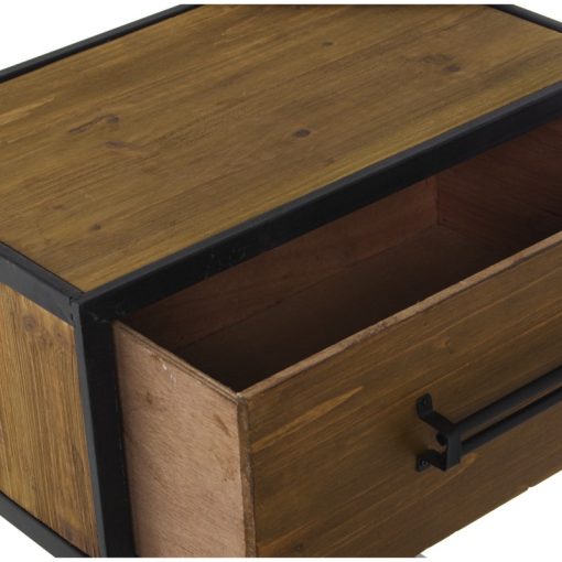 Mesa de Cabeceira Madeira Metal 47x30x65cm Abeto+contrachapad - Image 4