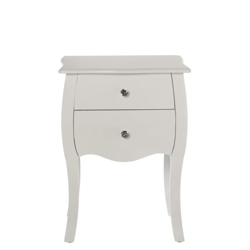 Mesa de Cabeceira  com 2 Gavetas Madeira Branco 45x36x62cm, Madeira: Abeto+dm - Image 4