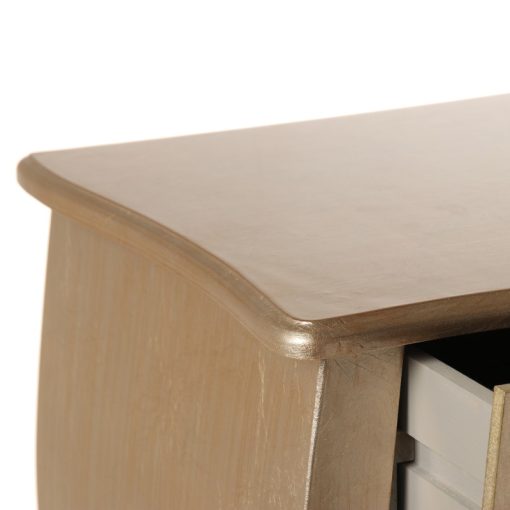 Mesa de Cabeceira  com 2 Gavetas Madeira Champagne 45x36x62cm, Madeira: Abeto+dm - Image 5
