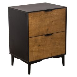 Mesa de Cabeceira  com 2 Gavetas Madeira Dm