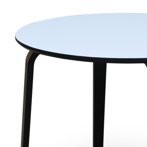 Mesa de Jantar Madeira Branco+canto Negro/Pés Mad.negro+91194 100x76cm, Tablero:dm 25mm - Image 3