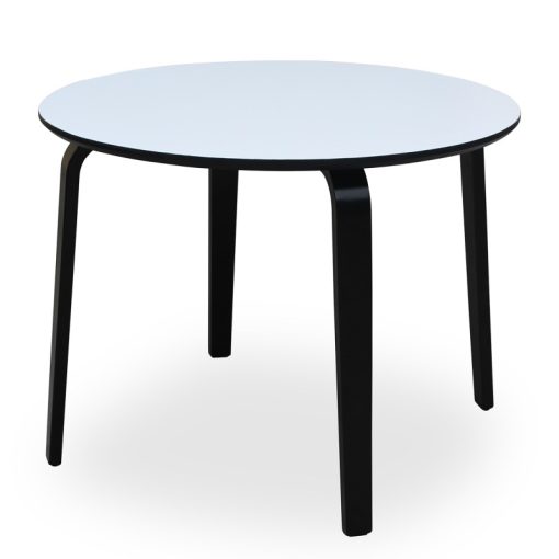 Mesa de Jantar Madeira Branco+canto Negro/Pés Mad.negro+91194 100x76cm