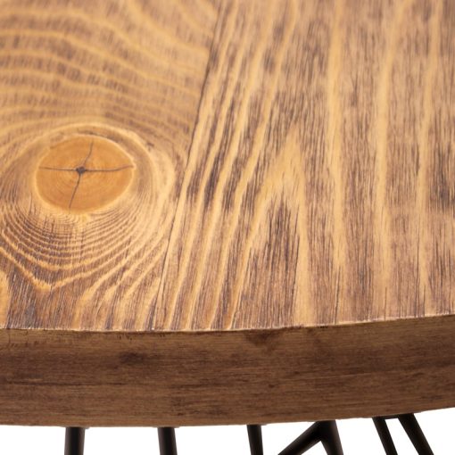 Mesa de Jantar Madeira  com base Metal Negro +84216 120x76cm Madeira:dm+chapa Pin - Image 4