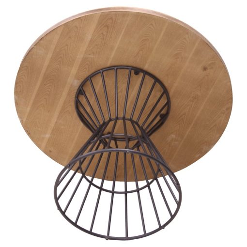 Mesa de Jantar Madeira  com base Metal Negro +84216 120x76cm Madeira:dm+chapa Pin - Image 5