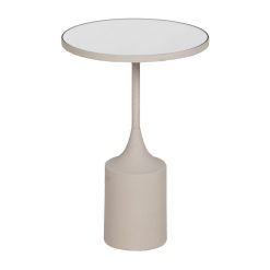 Mesinha Branco Metal-Espelho 35 X 35 X 52 Cm