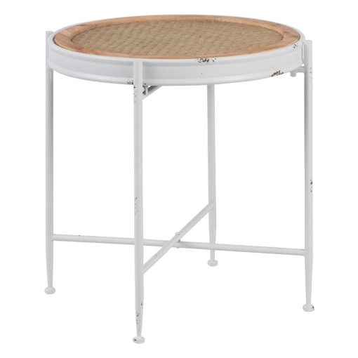 Mesinha Branco Metal Room 50 X 50 X 53
