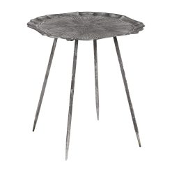 Mesinha Cinza Metal 55 X 55 X 61 Cm