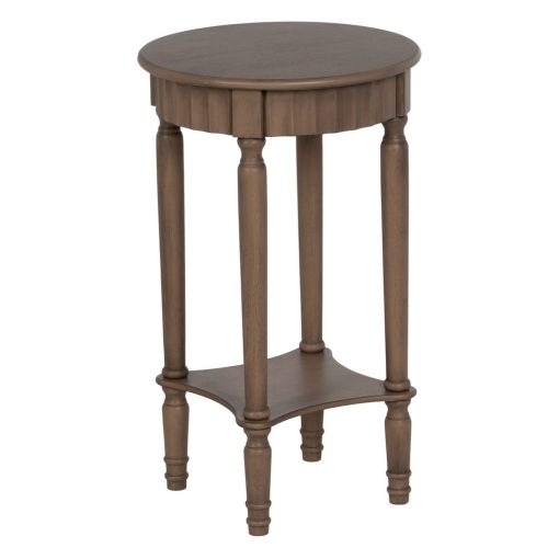 Mesita Auxiliar Castanho Mdf-Madeira 40 X 40 X 66 Cm - Image 3