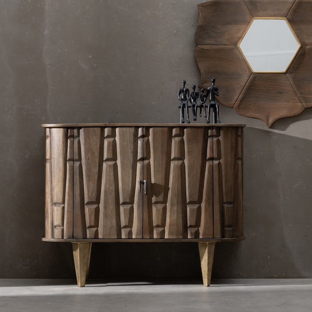 Movéis Para Hall Castanho Madeira Mango 108 X 42 X 85 Cm - Image 2