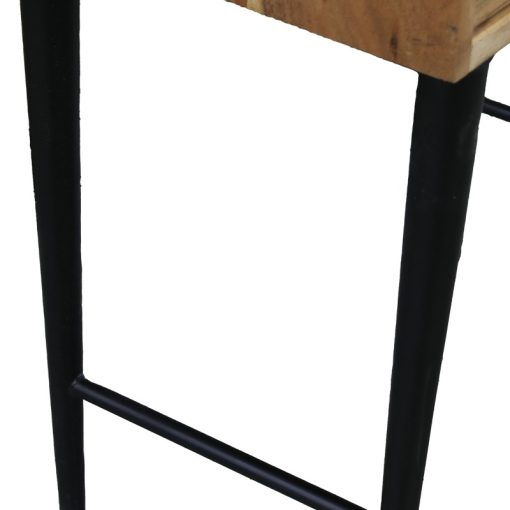 Movél Auxiliar Em Madeira De Mango  com 2 Portas, Pés De Ferro 75x40x150cm Alt. Pés:62cm - Image 9