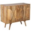 Móvel De Entrada Em Madeira De Mango  com 2 Portas 95x40x80cm