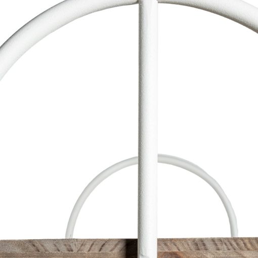 Prateleira De 4 Níveis Em Madeira E Metal Branco 100x30x170cm - Image 6