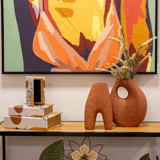 Quadro Tela Impresso Mulher com marco Madeira Preto 100x4x140cm - Image 7