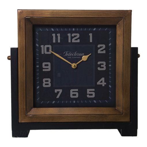 Relógio De Mesa Metal Castanho/Preto