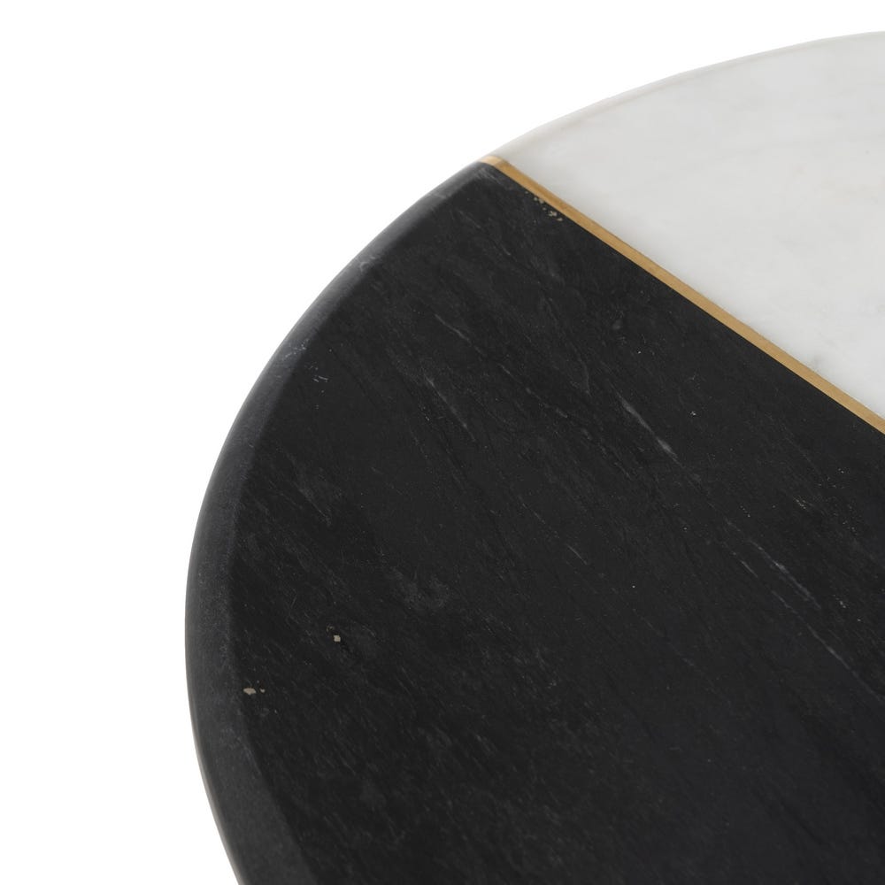 S/2 Mesa Auxiliar Branco-Preto 39 X 39 X 63 Cm - Image 6