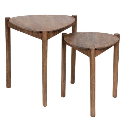 S/2 Mesa Auxiliar Natural Madeira Mango 58 X 56 X 56 Cm - Image 4