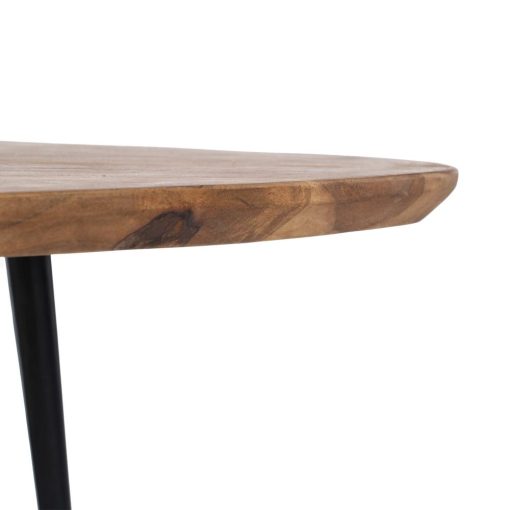 S/2 Mesa Centro Natural Madera-Metal 110 X 63 X 40 Cm - Image 11
