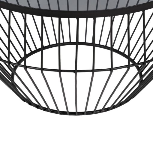 S/2 Mesa De Cafe Preto Metal-Cristal 73 X 73 X 40 Cm - Image 9